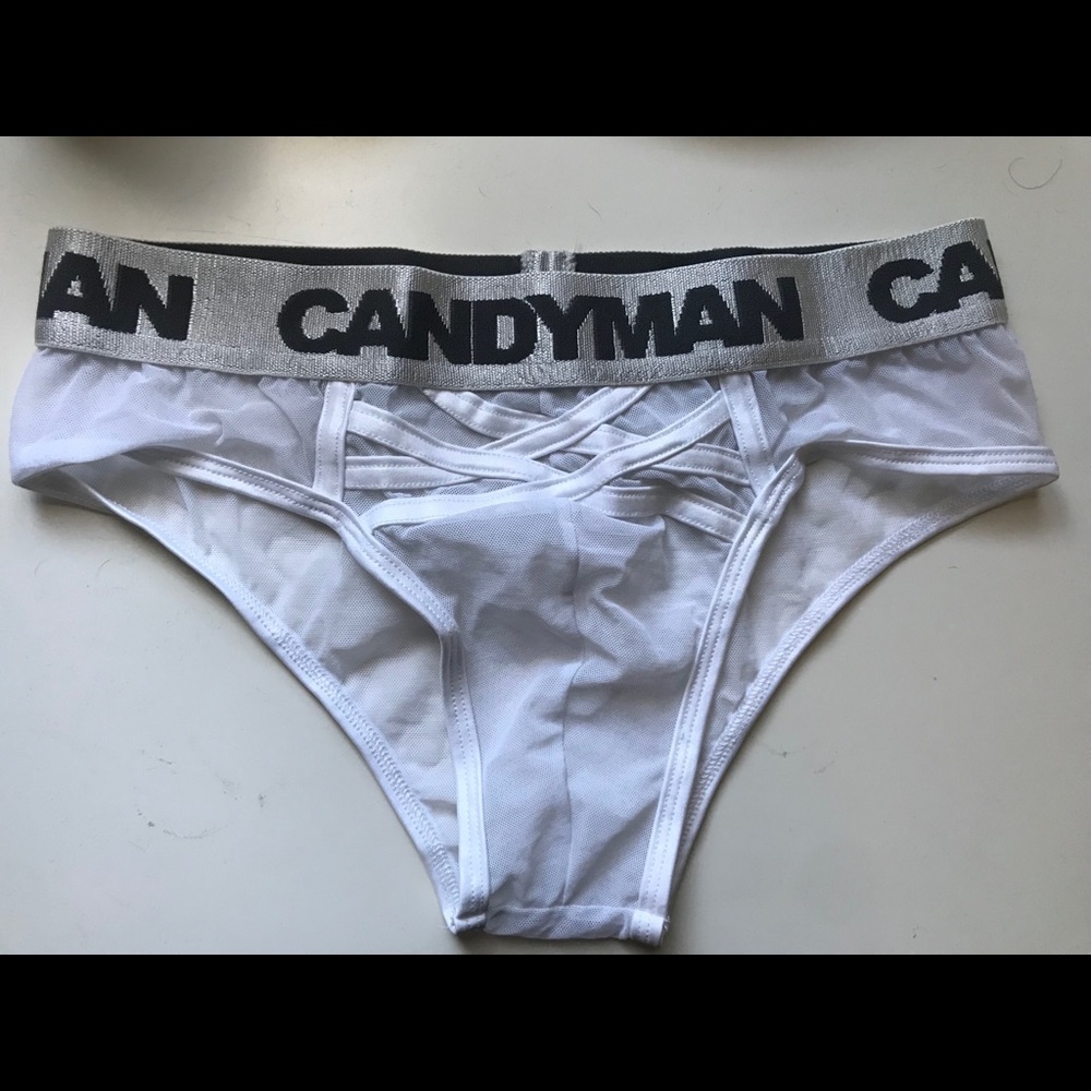 White net Briefs Candyman